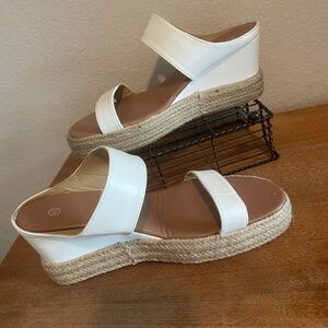 Women's White Espadrille Sandals